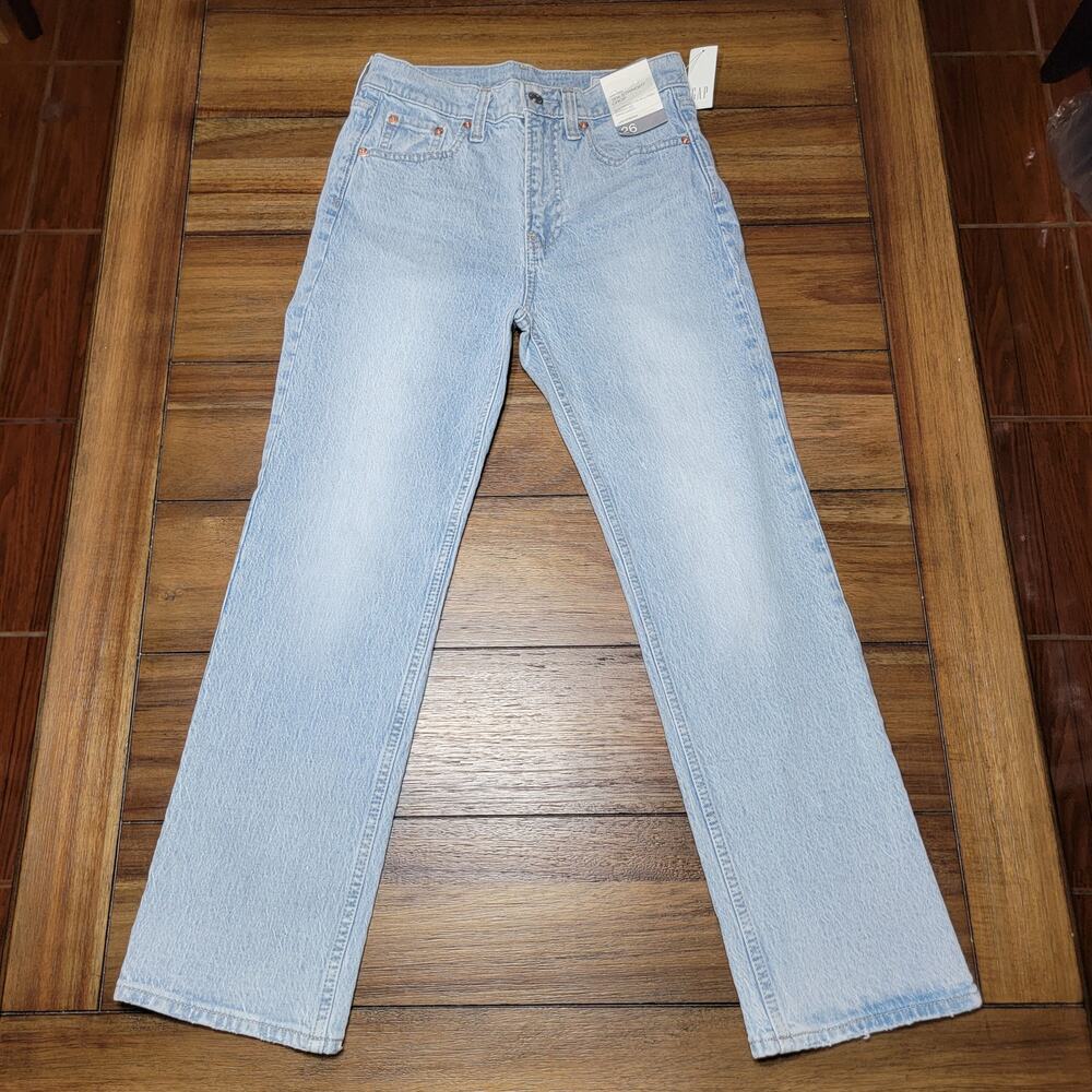 GAP High Rise '90s Straight Crop Slim Low Stretch Jeans - Size 26/2R NWT